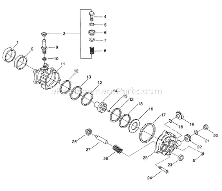Page P Diagram and Parts List for A2701  Briggs and Stratton Pressure Washer